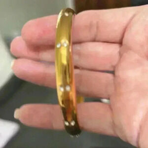 J Crew gold/diamond costume bangle NEW